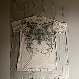 Affliction Gray Repent Y2K T-Shirt